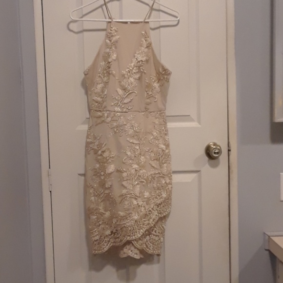 Dresses & Skirts - Gold floral going out dress Dresses & Skirts - Gold floral going out dress